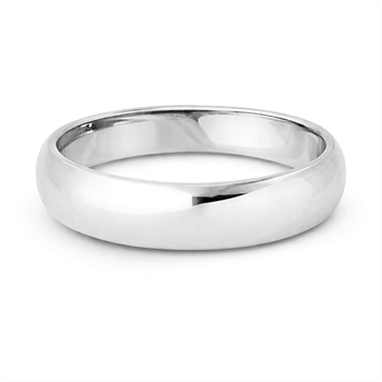 Dreaming Love Sterling sølv vielsesring på 5 mm med blank overflade(kun herrering)
